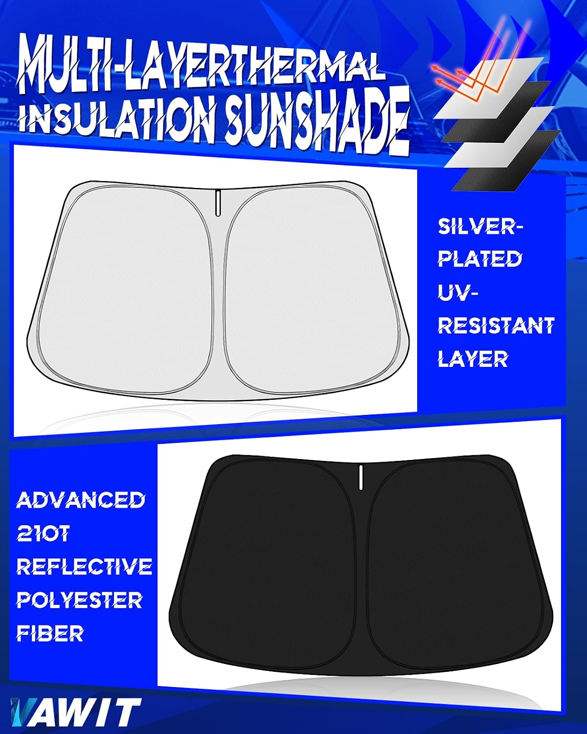 Parasol plegable para Buick Envista 2024-26 bloquea UV y calor