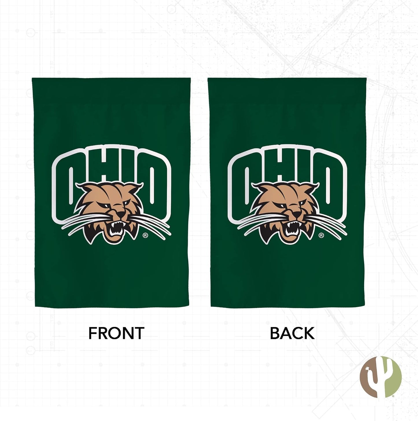 Bandera jardín Universidad Ohio 19x12pulg Bobcats diseño B
