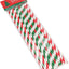 Pajitas papel Navidad ecológicas set 24 pzas 10pulg verde/rojo
