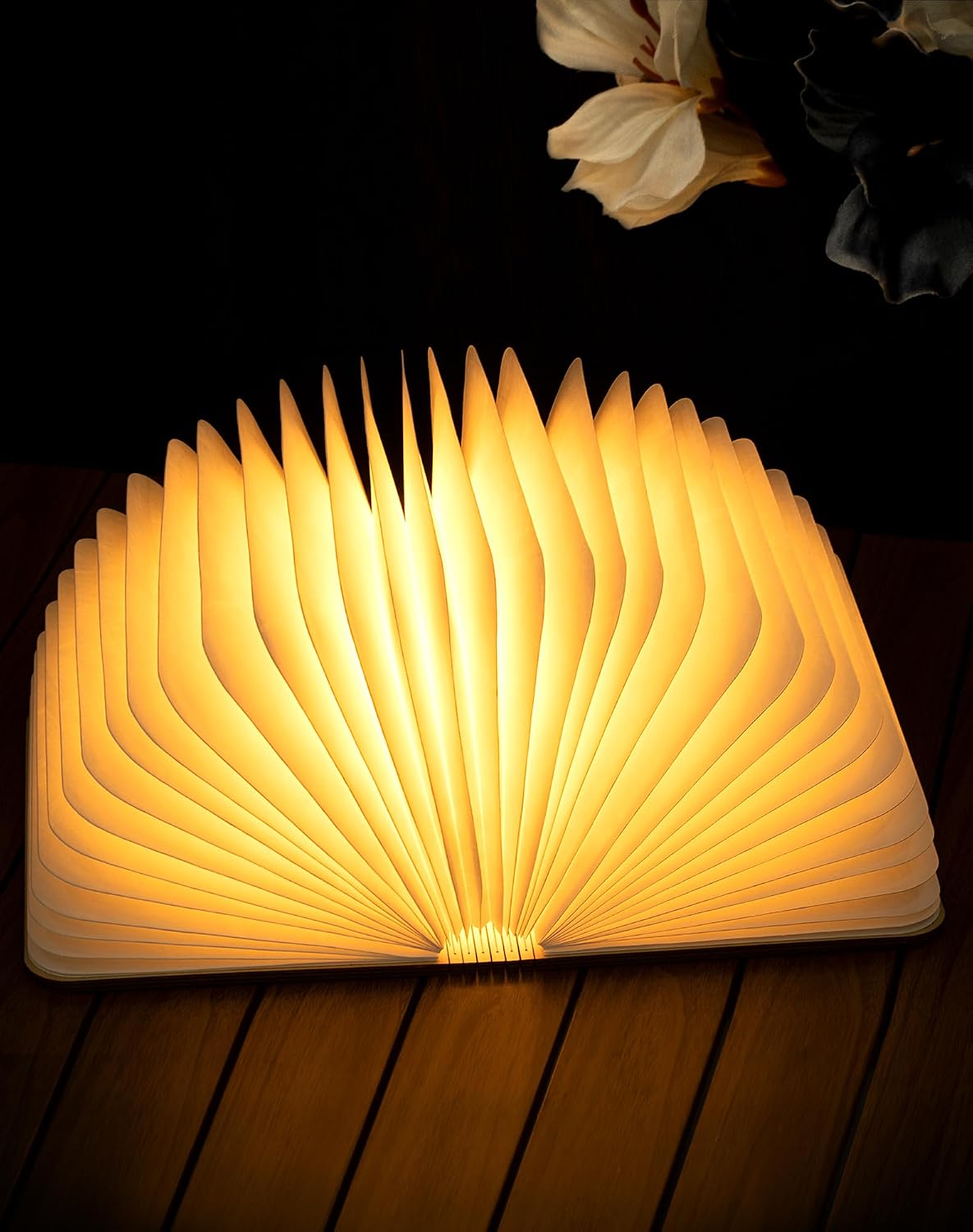 Lámpara libro madera 8.3pulg LED regalo profesoras