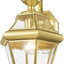 Farol pared exterior vidrio biselado transparente latón