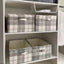 2 Canastas Almacenamiento 20x14" Tela Plegables Gris Claro