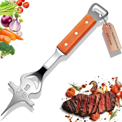 Accesorios de barbacoa de acero inoxidable 4 en 1 para asar al aire libre