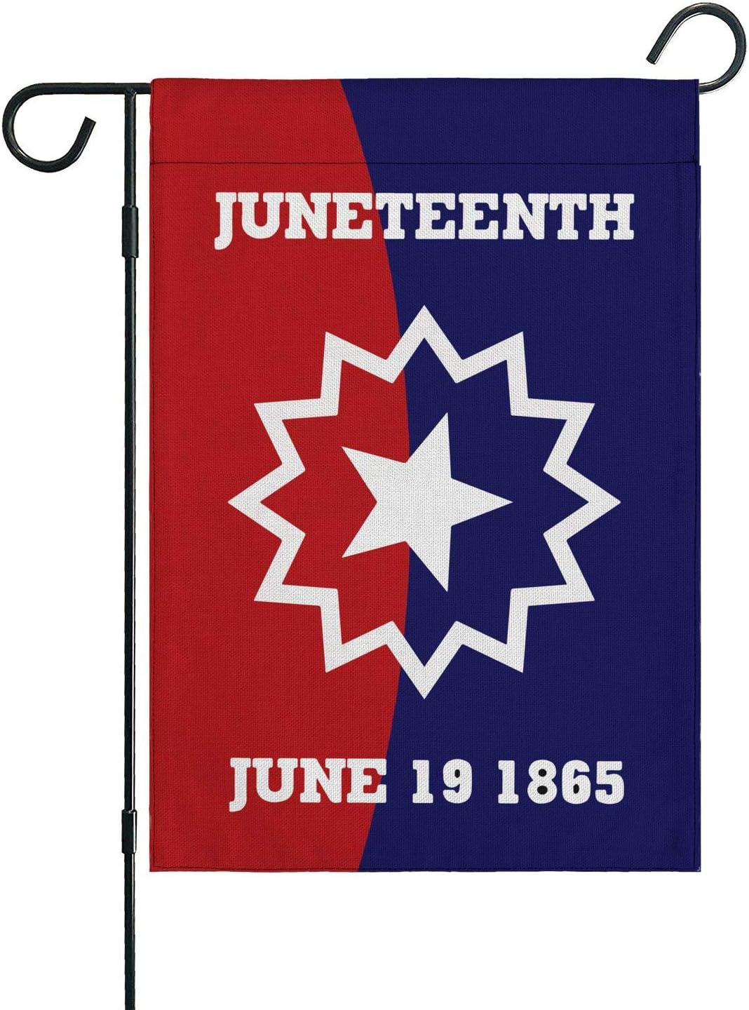 Bandera jardín 12x18pulg doble cara 19 de junio patriótica
