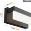 Aplique pared negro LED 8pulg interruptor 4000K