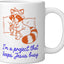 Taza Cerámica Ratoncito Blanco Con Frase Cristiana
