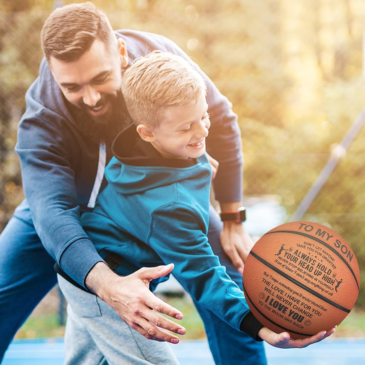 Regalos baloncesto grabados para hijo i love you