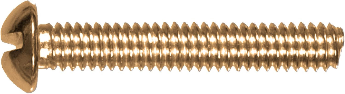 Tornillo máquina ranurado 6-32 x 3/8 pulg Latón 40 Uds