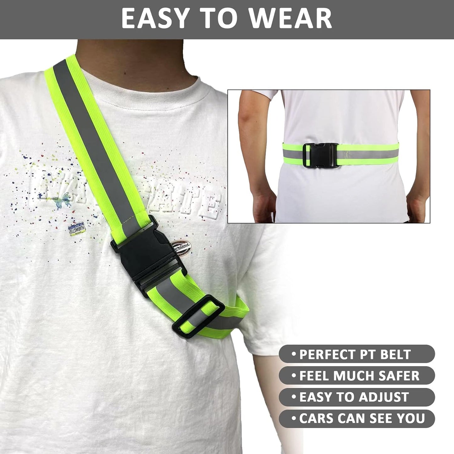 Chaleco reflectante para correr con correas de seguridad