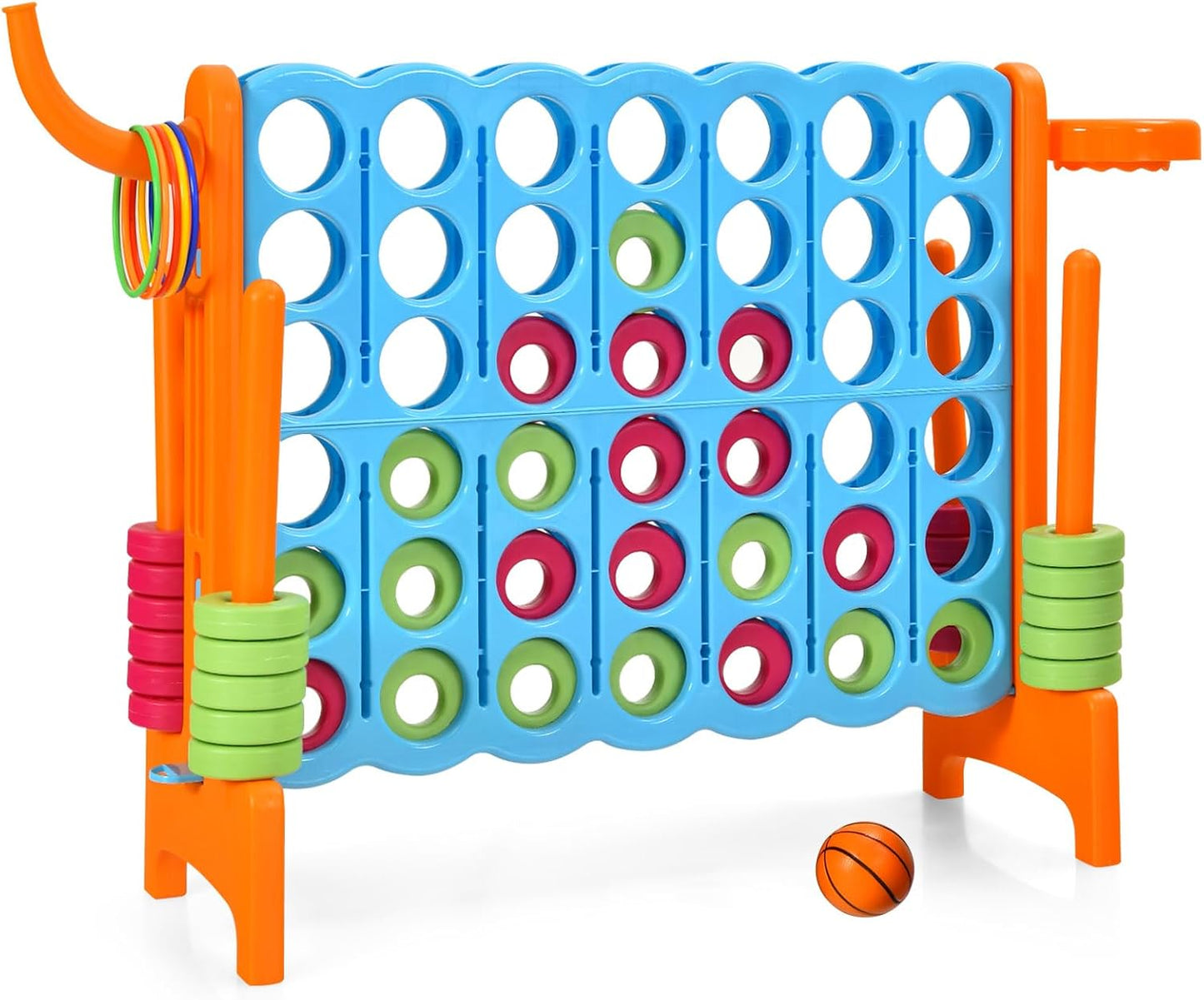 Set familiar 4en1 con deslizadores 42 anillos aro baloncesto