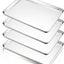 Set 4 bandejas acero inox 20x14pulg para horno galletas