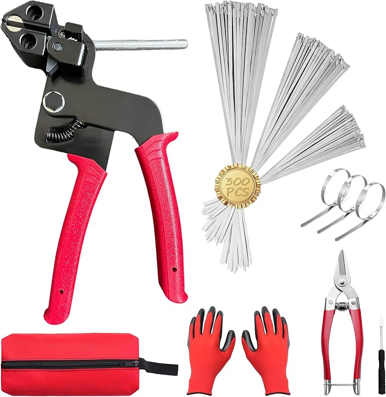 Kit 300 bridas acero inox 304 plateado 7.8-11.8"