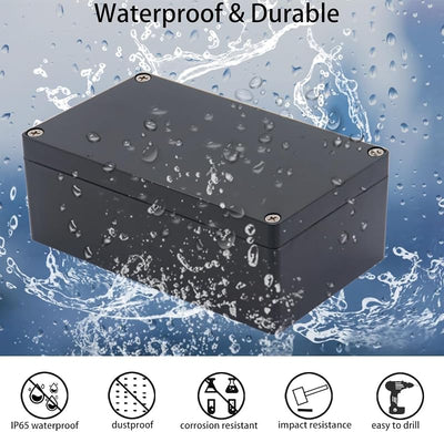 2 Pzas Caja ABS IP65 Impermeable Exteriores Conexiones Electrónicas