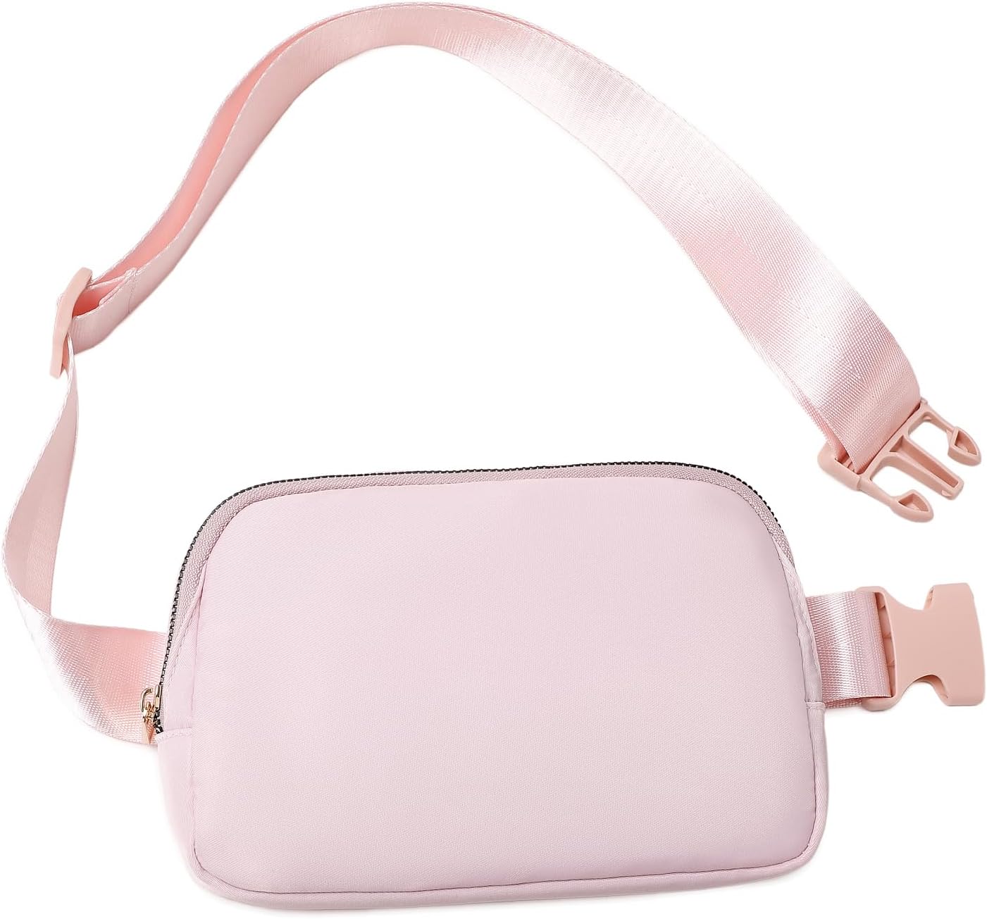Riñonera cuerpo cruzado ajustable para mujer y adolescente rosa