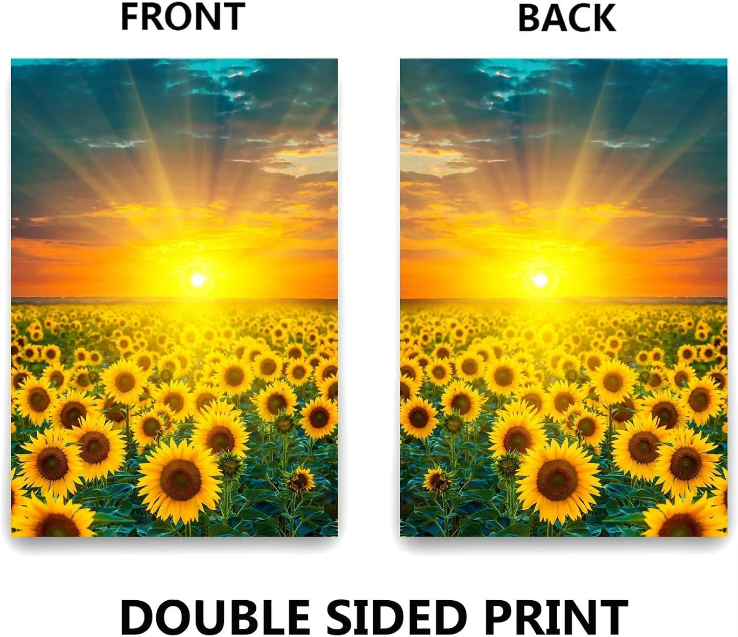 Bandera girasoles campos flores 28x40" decoración jardín
