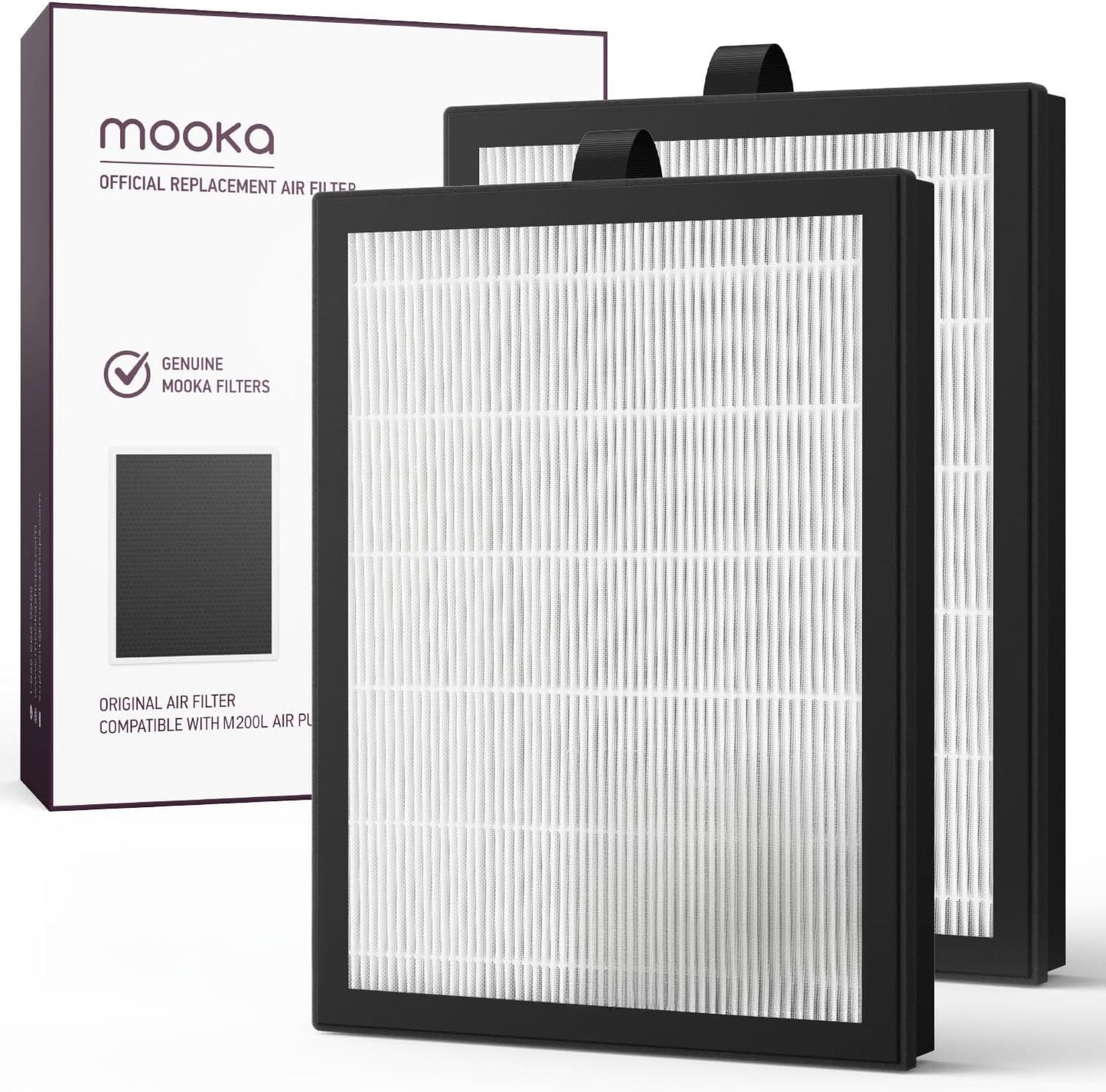 2 Filtros HEPA M200L para purificador aire mascotas polen polvo