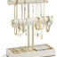 Organiz. pulseras 2 niveles cuero para joyas mujer blanco