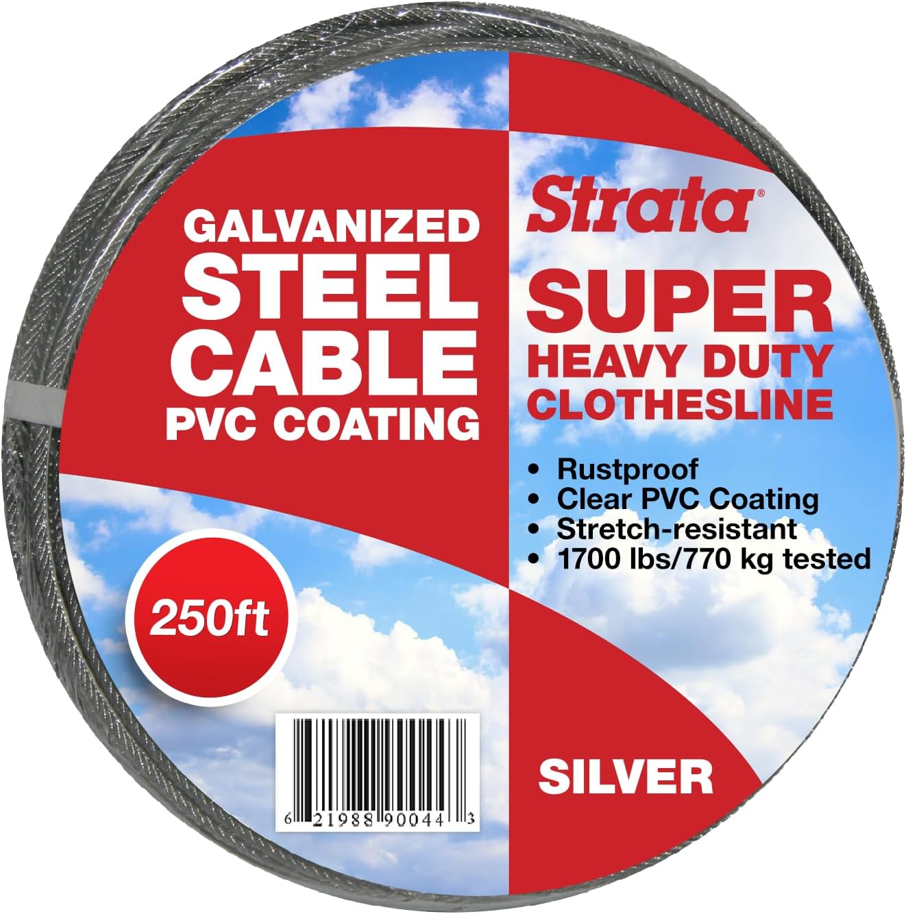 Tendedero exterior resistente al óxido 250ft PVC suave