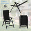 Silla plegable patio asiento acolchado respaldo ajustable