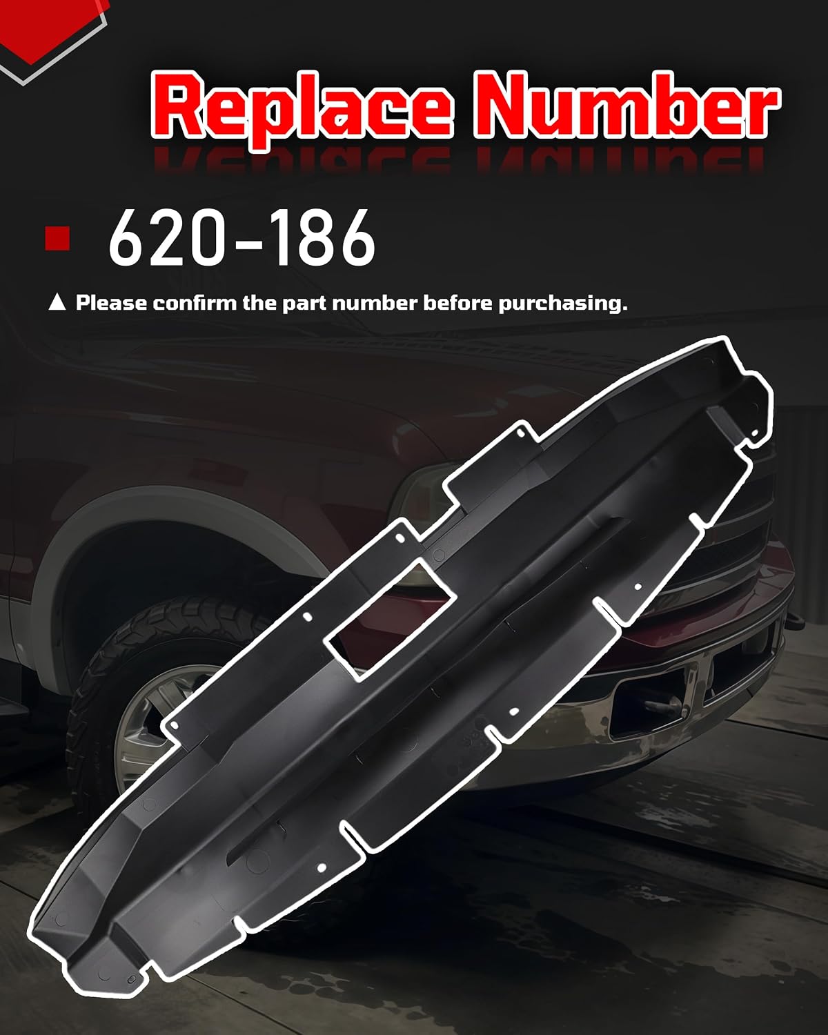 Deflector aire radiador comp Ford F250 F350 F450 F550