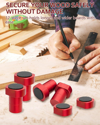 12 Perros Banco 3/4pulg Aluminio Antideslizante