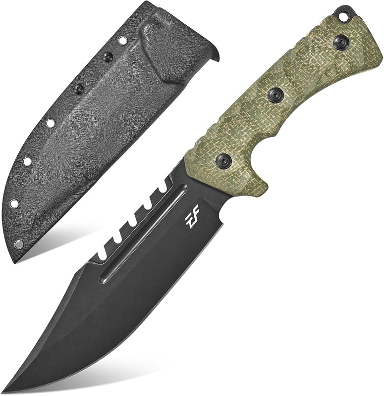 Cuchillo EDC Full Tang Hoja Micarta para acampar y caza