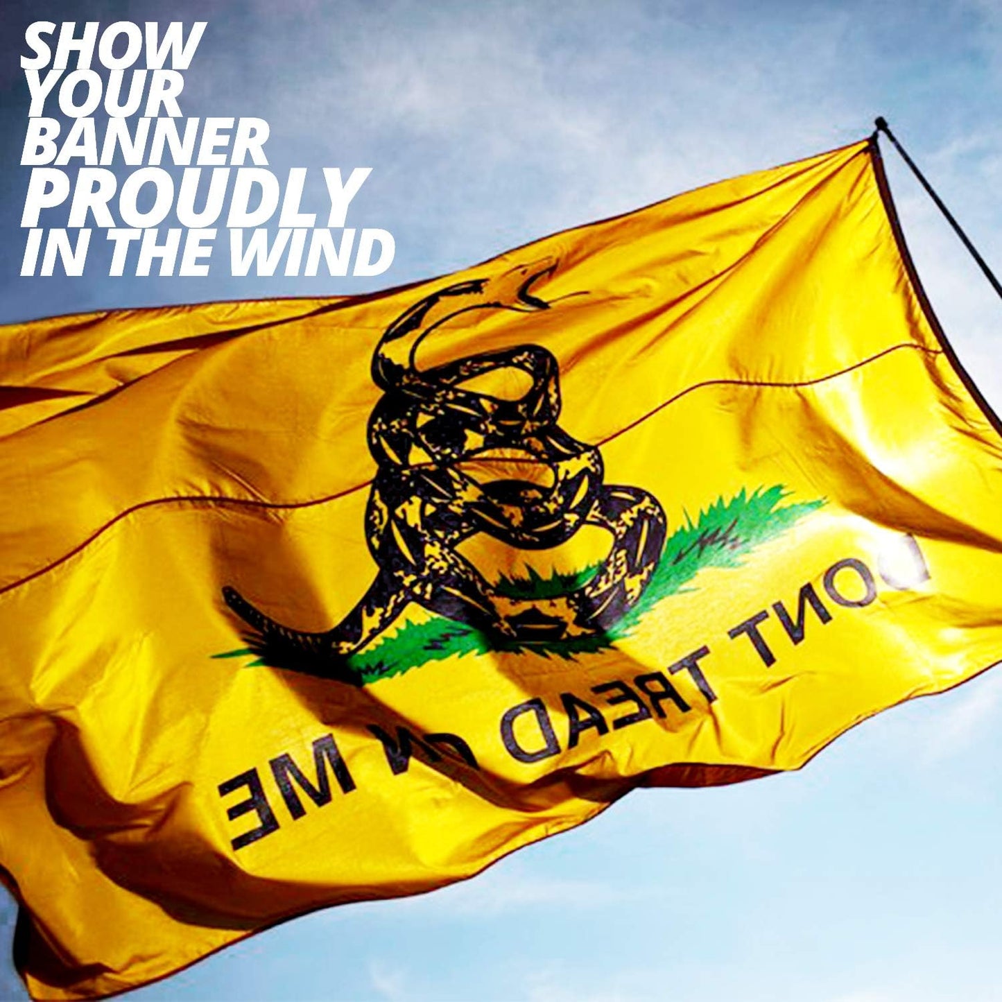 Bandera 4x6ft Don't Tread On Me Poliéster Doble Costura