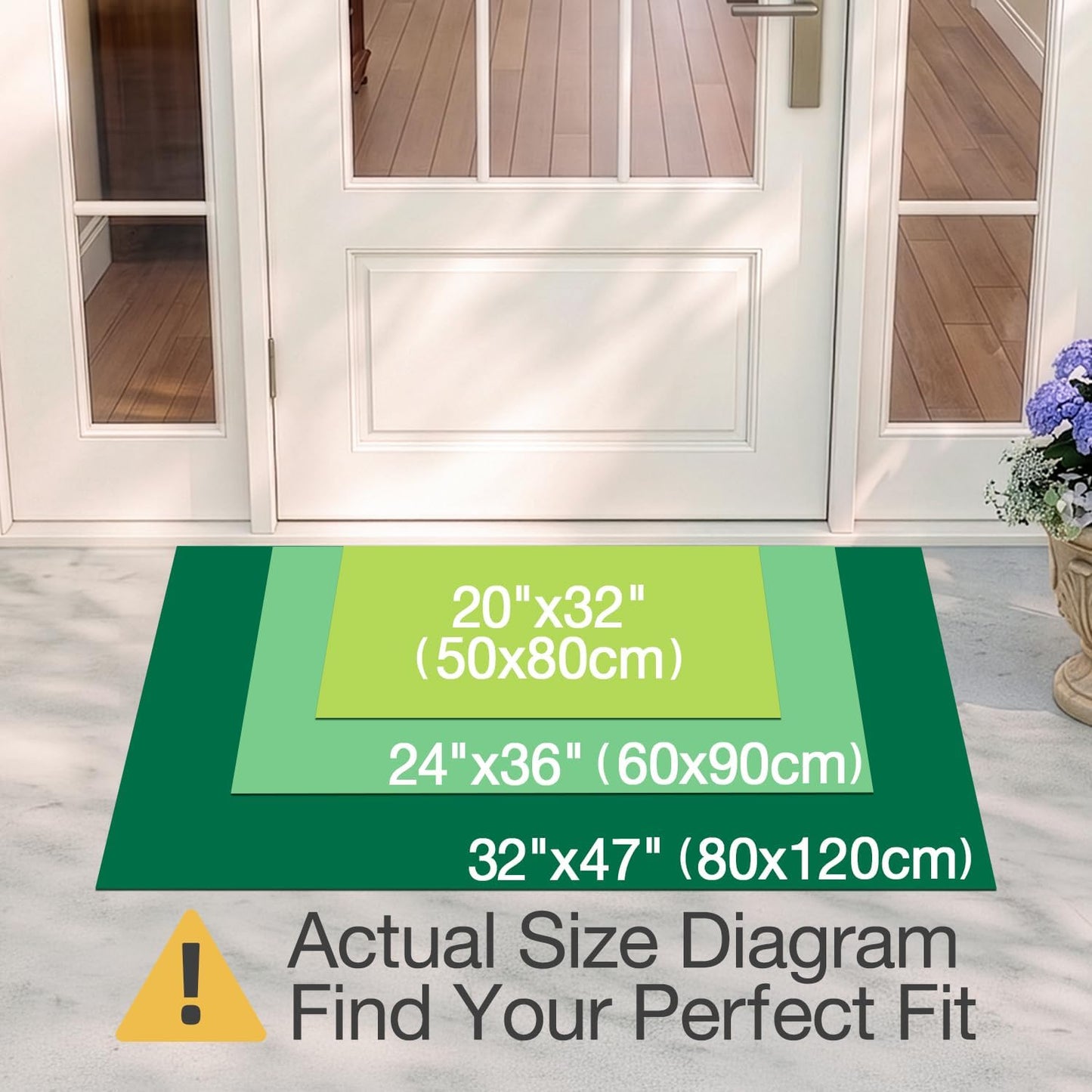 Tapete antiderrap puerta 24x36 con bordado árbol