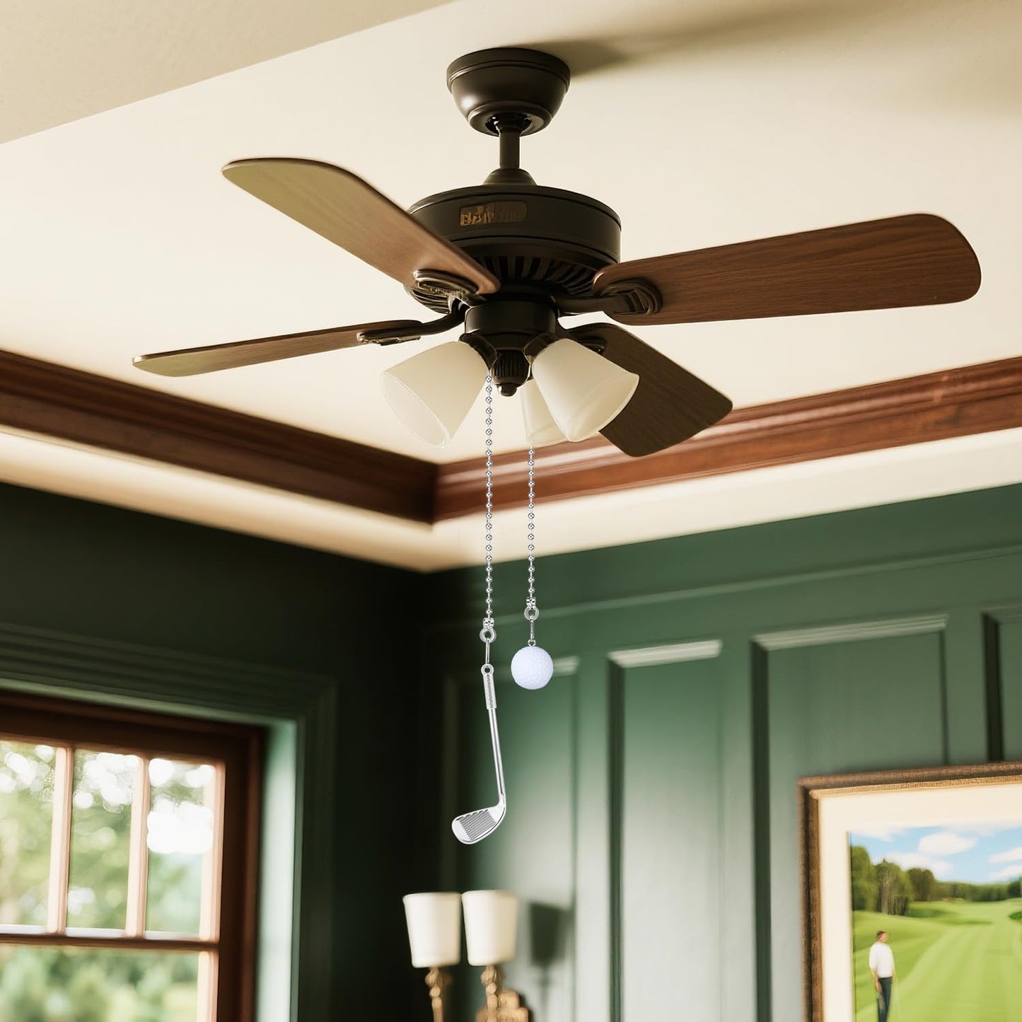 2 Cadenas Ventilador Techo 14pulg Extensión Decorativa