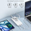 Kit adaptador viaje universal 5ft 2 salidas 3 USB enchufe A/C/D/G/I/M