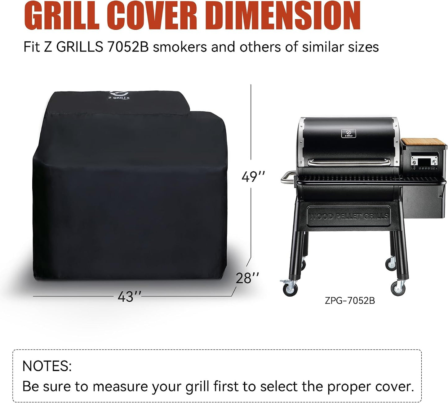 Funda parrilla pellets 43pulg poliéster 600d impermeable