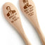 2 Cucharas Madera Grabadas Regalo Cocina