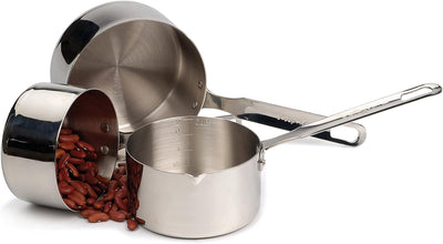Cuchara medidora acero inox 2 tazas para mascotas y comida