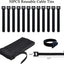 50 Bridas 4pulg para Cables Negro Reutilizables Ajustables