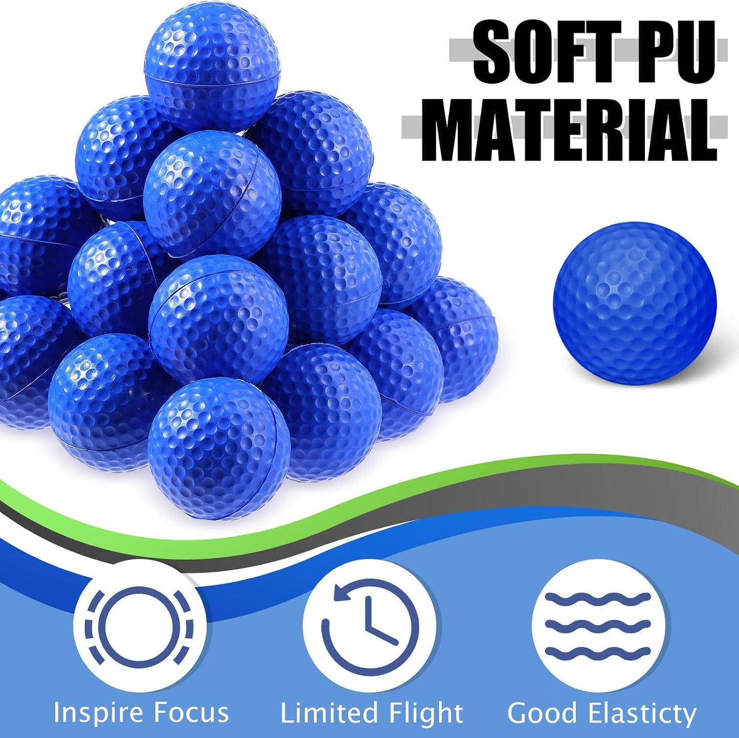200 Pelotas Espuma Entrenamiento Golf Interior Patio