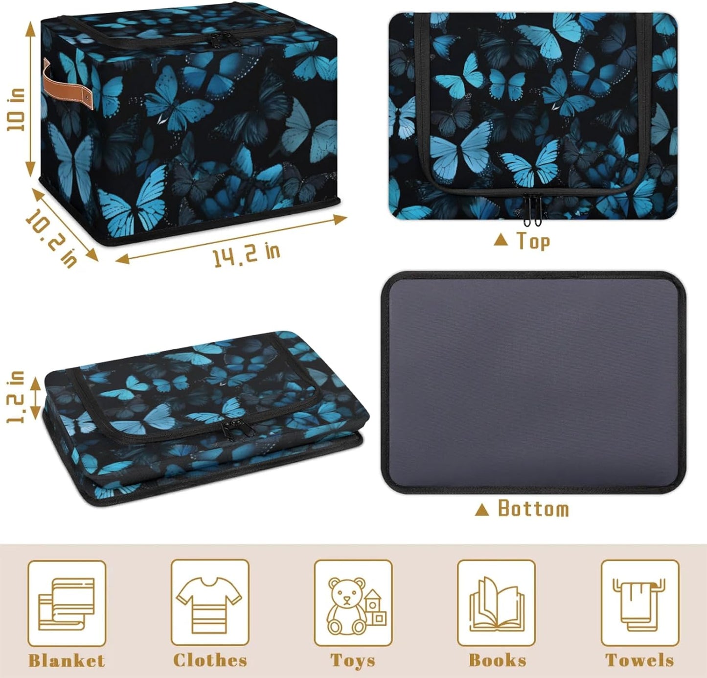 Organiz. maletero plegable con tapas almacenamiento