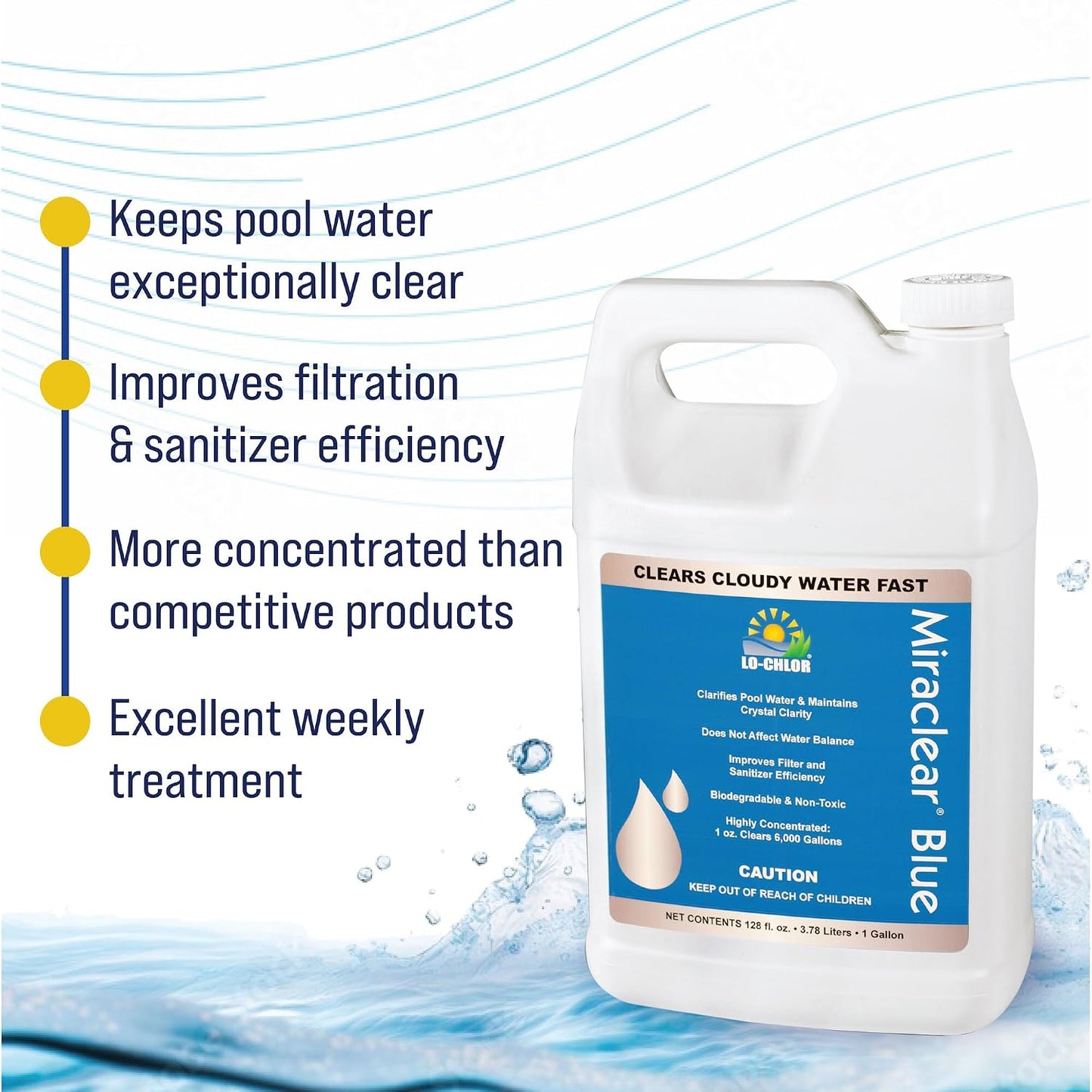Clarificador piscina azul fórmula superconcentrada 128oz