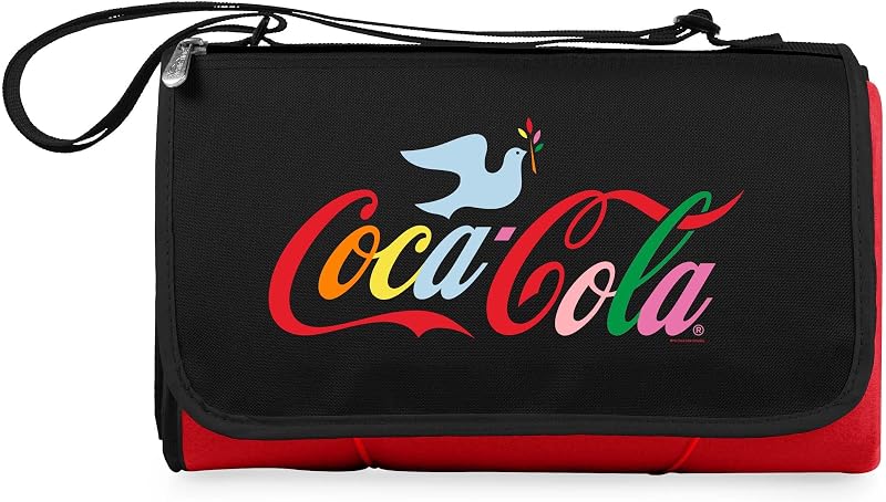 Manta picnic plegable al aire libre con forro polar rojo