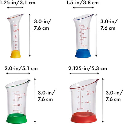 Set 4 Jarras Medidoras Mini Transparente