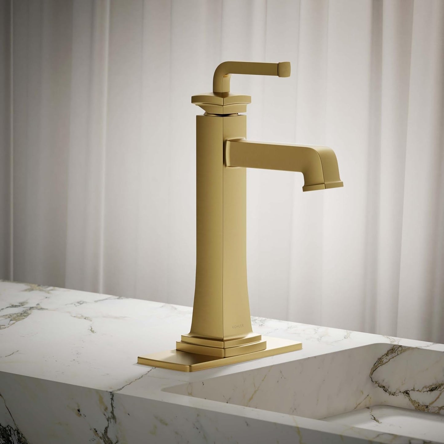 Grifo baño alta presión 5gpm latón cepillado vibrante