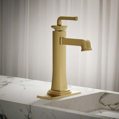 Grifo baño alta presión 5gpm latón cepillado vibrante