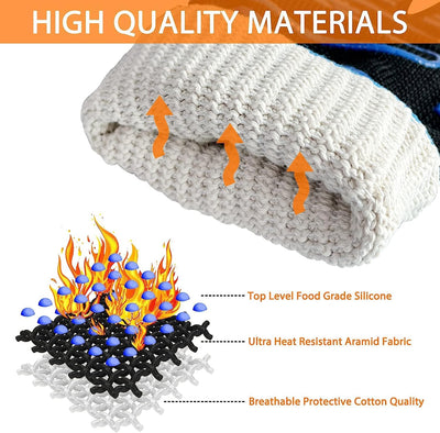Guantes silicona antideslizantes para horno barbacoa set 2