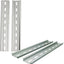 Riel DIN aluminio ranurado 1.378x8pulg plateado 4 pzas