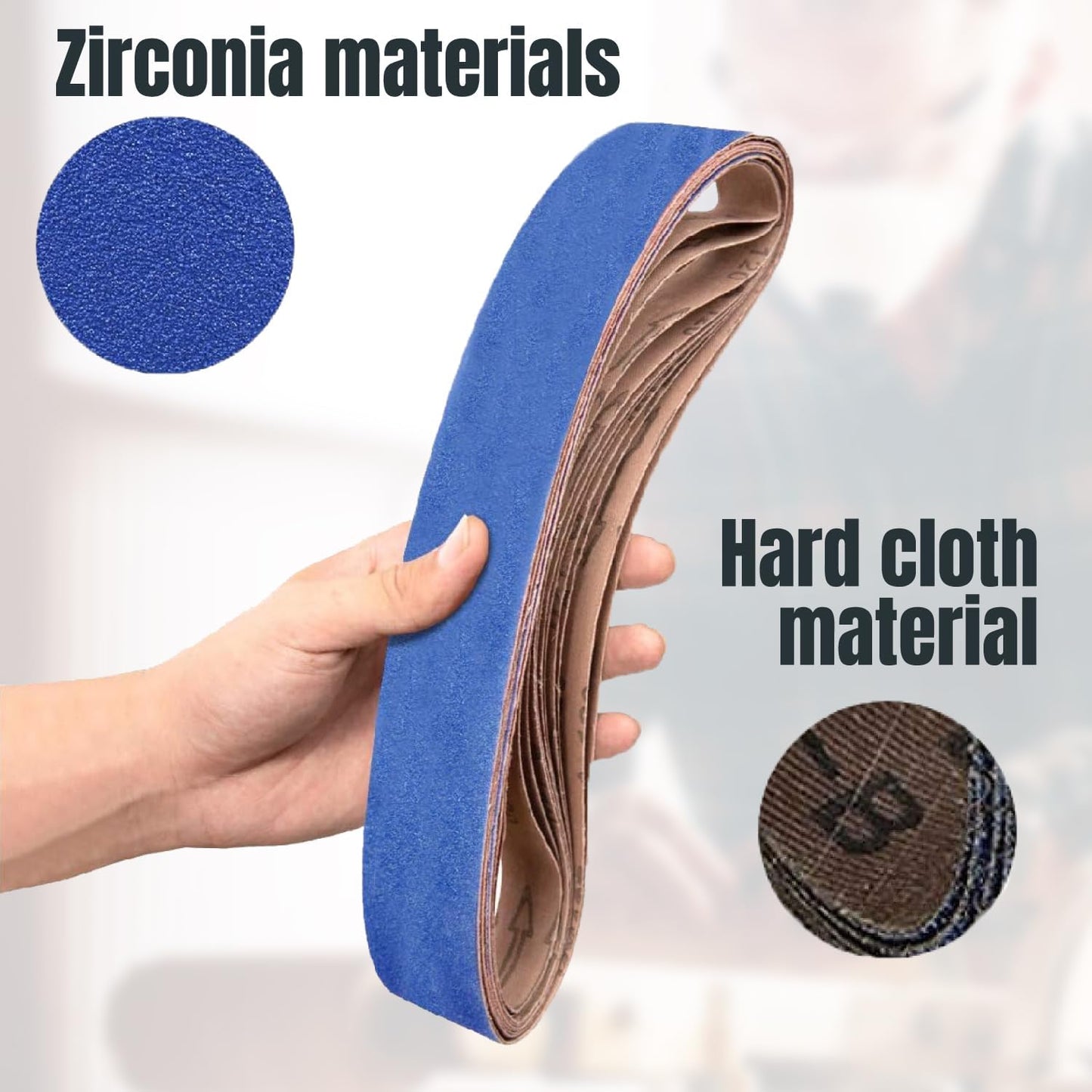Cinturones lijado circonita 120 grano 2x42