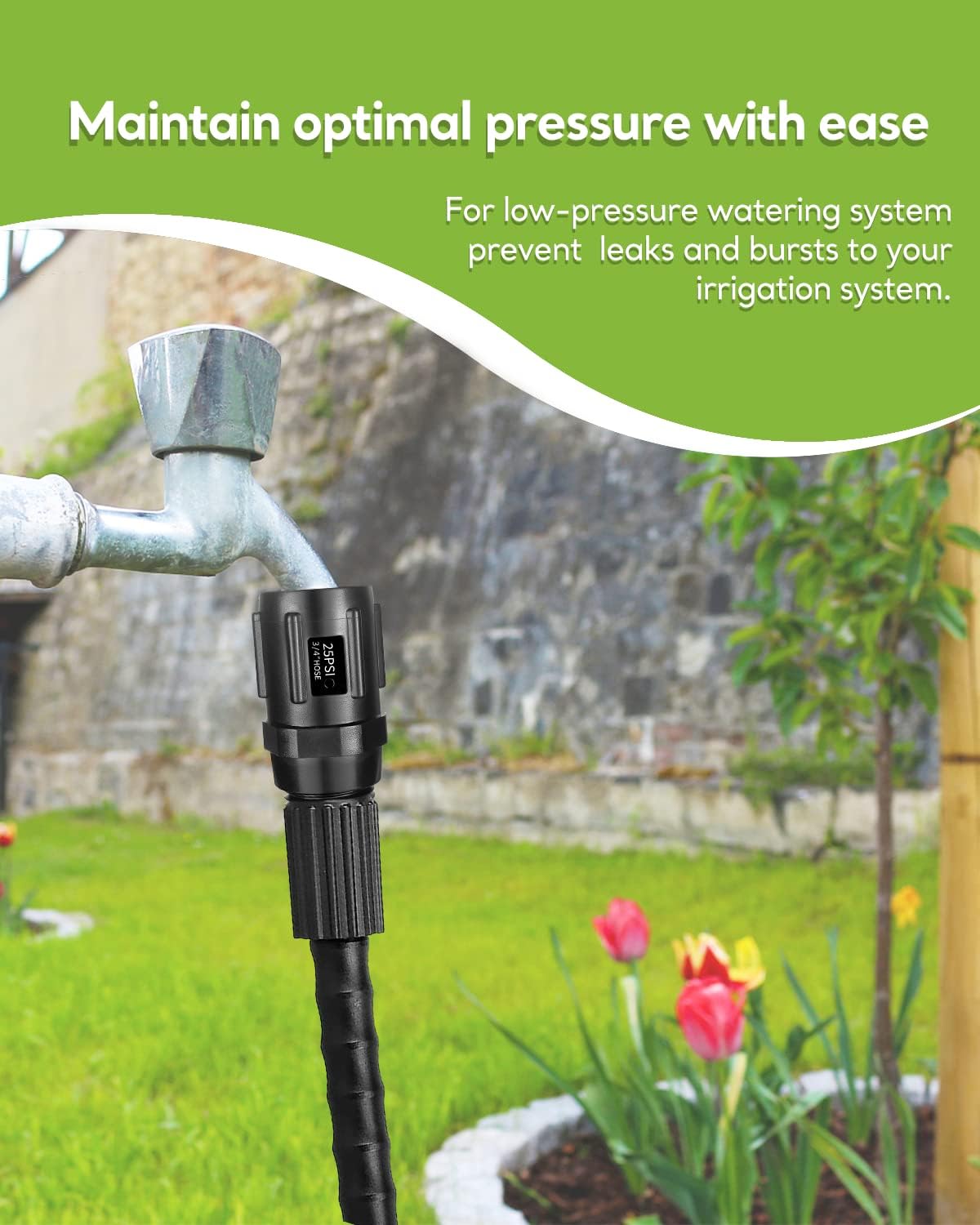 Regulador presión riego goteo 25psi 3/4pulg set 2