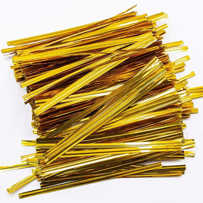 760 Bridas 4pulg Metal y Plástico Reutilizables Dorado