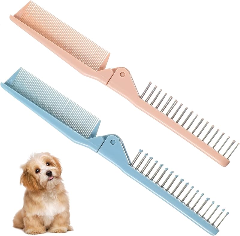 2 Pzas Cepillos Plegables para Perros Pequeños Shih Tzu Yorkie