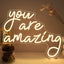 Letrero neón LED You Are Amazing para dormitorio y fiestas
