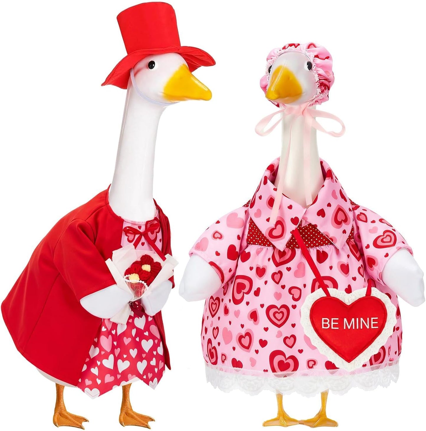 2 Trajes Ganso 23pulg San Valentín Estampado Corazón