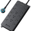 Alargador enchufe plano giratorio 360° 13 tomas 3 USB C